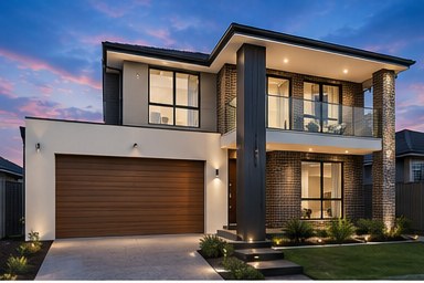 Custom Luxor home in Sydney at dusk